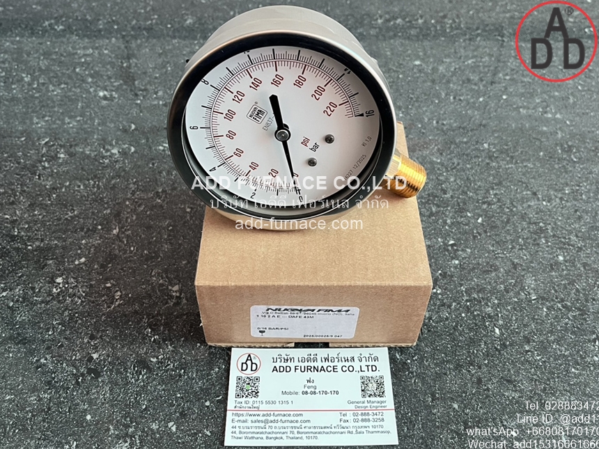 0~16Bar(0~232Psi) Nuova Fima Pressure Gauge(1)